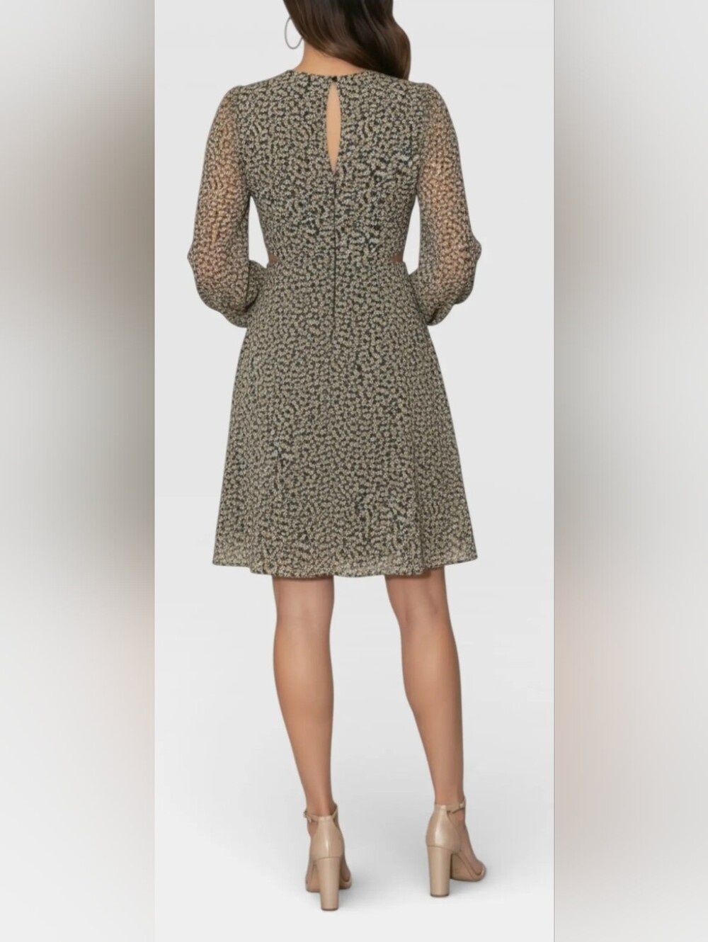 RACHEL Rachel Roy Multi-Color Floral Cutout Mini Dress NWT Size 14 - Picture 3 of 5
